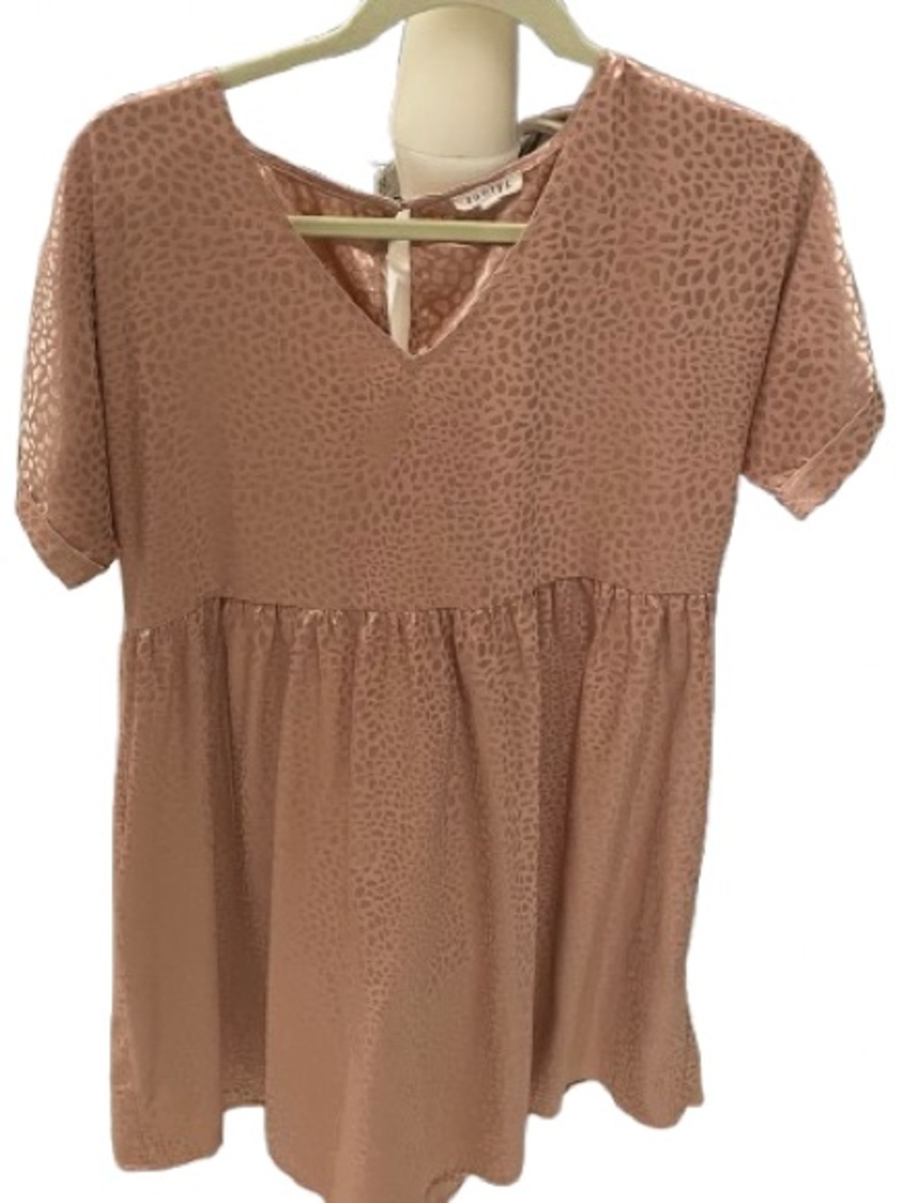 JODIFL Blush Satin Babydoll Dress – Size S